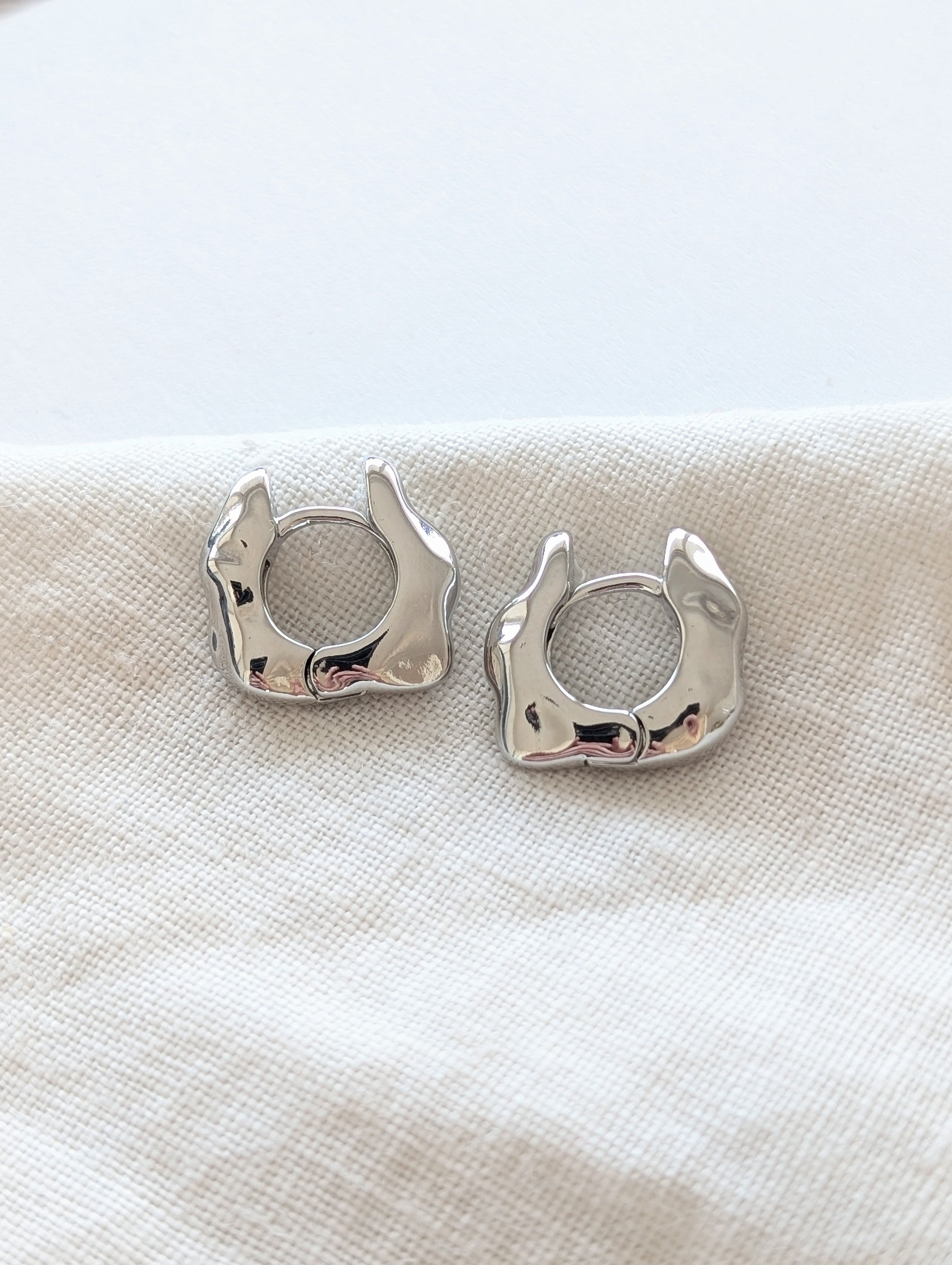 Creolen 14k Silber Chunky