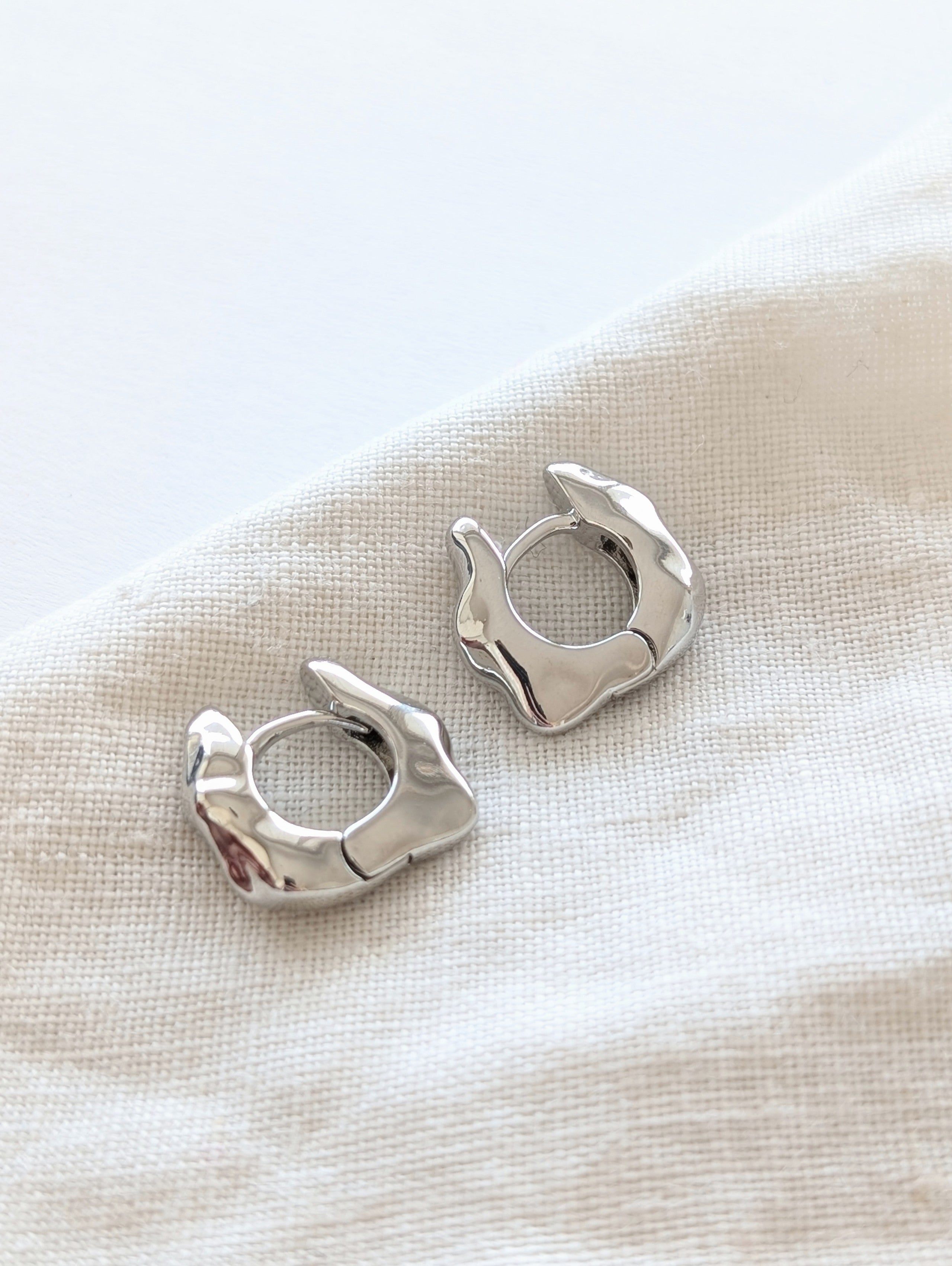 Creolen 14k Silber Chunky