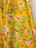 Lade das Bild in den Galerie-Viewer, Kleid 90s Blumen Print Gelb Pink (S-M)
