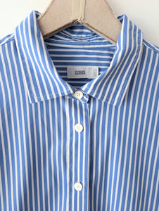 *Closed* Bluse Nadelstreifen Blau Manschetten (M)