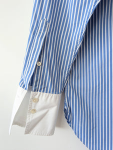 *Closed* Bluse Nadelstreifen Blau Manschetten (M)