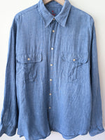 Lade das Bild in den Galerie-Viewer, *Leinen* Hemd Van Laack Himmelblau (XL)
