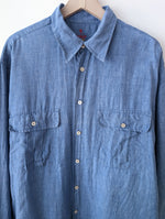Lade das Bild in den Galerie-Viewer, *Leinen* Hemd Van Laack Himmelblau (XL)
