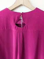 Lade das Bild in den Galerie-Viewer, *Seide* Bluse Premium Basic Pink Orange (M)
