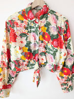 Lade das Bild in den Galerie-Viewer, Bluse Cropped Bohemian Blumen Print (L)
