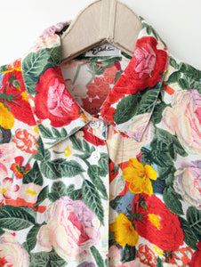 Bluse Cropped Bohemian Blumen Print (L)