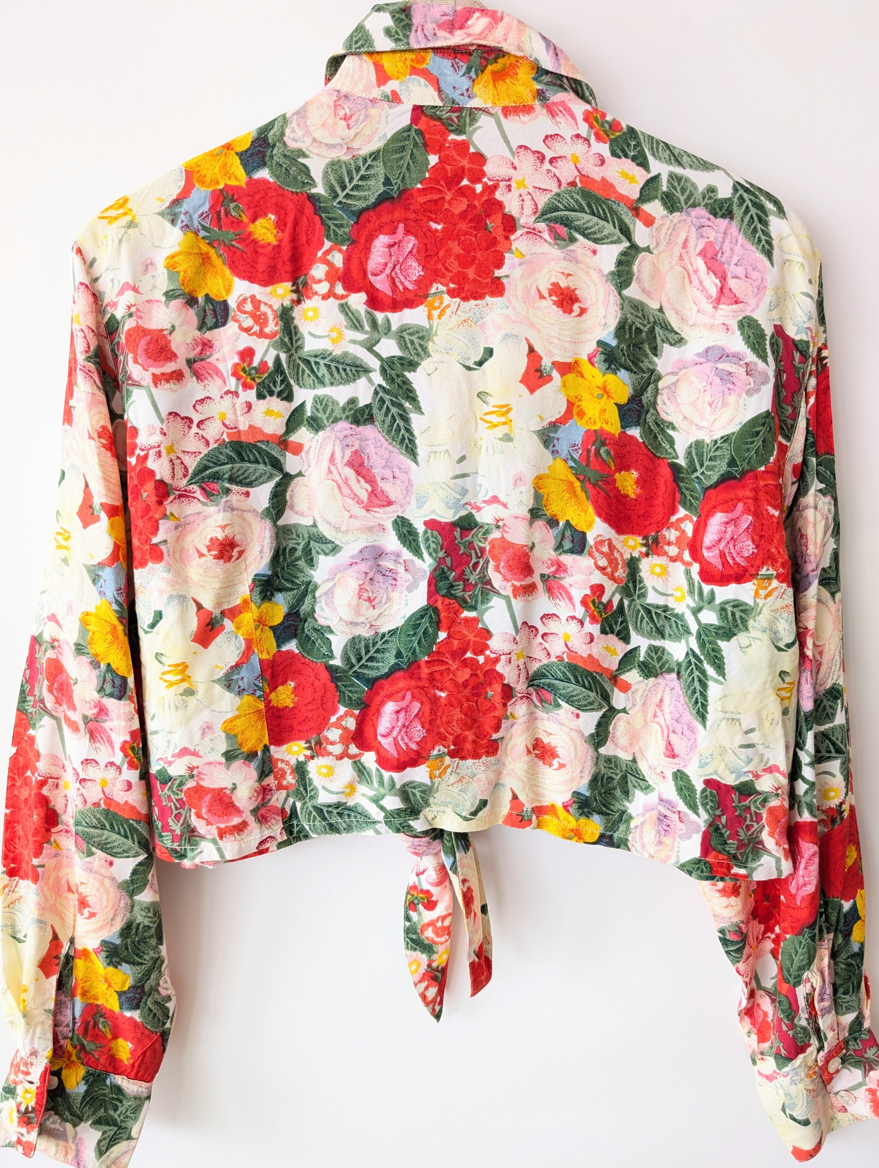 Bluse Cropped Bohemian Blumen Print (L)