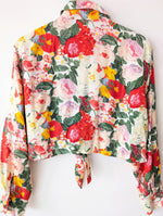 Lade das Bild in den Galerie-Viewer, Bluse Cropped Bohemian Blumen Print (L)
