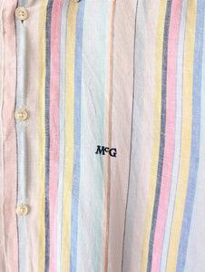 *Leinen* Hemd Pastell Nadelstreifen Rosa (L-XL)