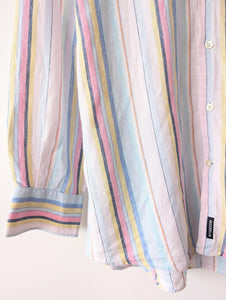 *Leinen* Hemd Pastell Nadelstreifen Rosa (L-XL)