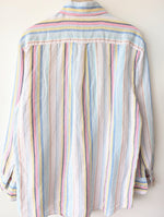 Lade das Bild in den Galerie-Viewer, *Leinen* Hemd Pastell Nadelstreifen Rosa (L-XL)
