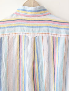 *Leinen* Hemd Pastell Nadelstreifen Rosa (L-XL)