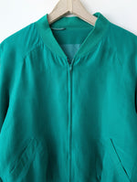 Lade das Bild in den Galerie-Viewer, *Seide* Blouson Bomber 80s Grün (L)
