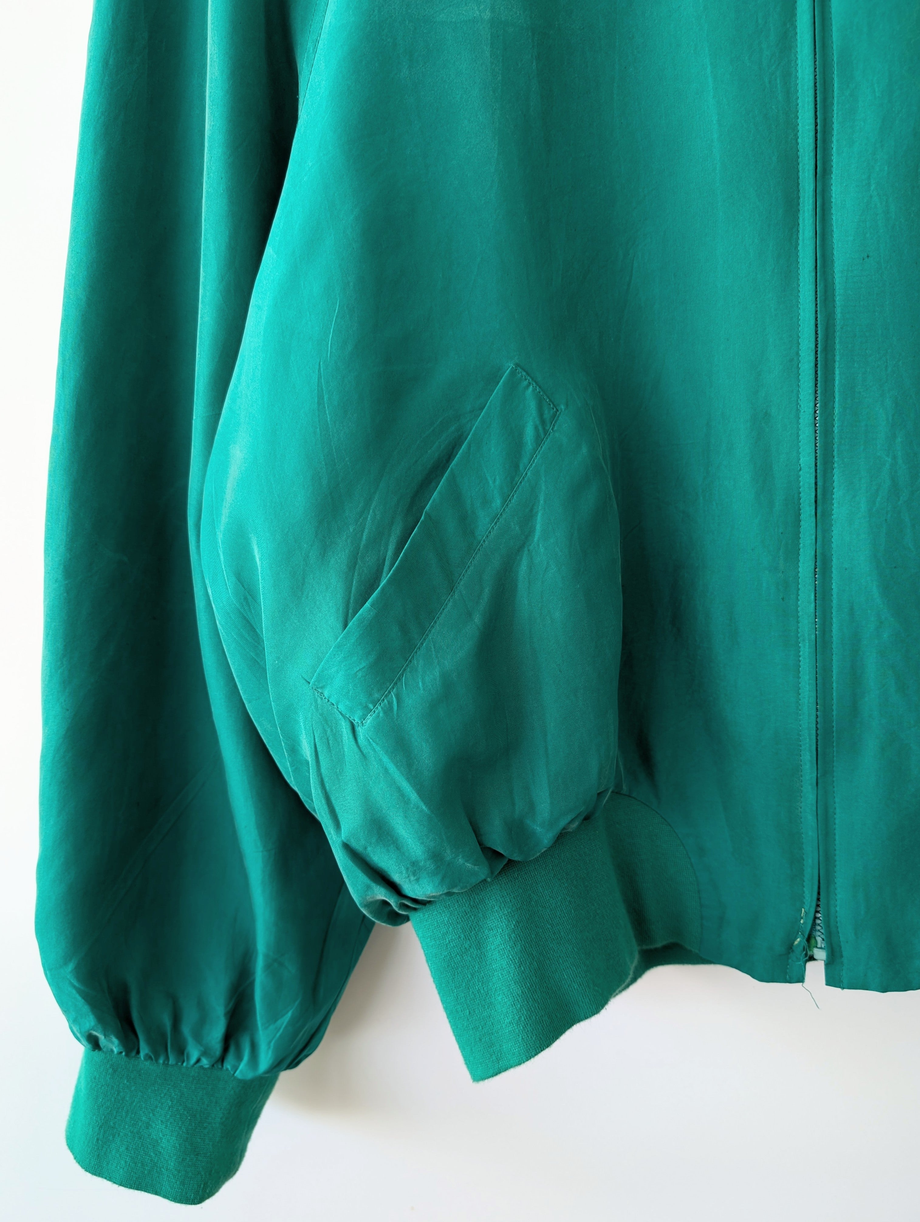 *Seide* Blouson Bomber 80s Grün (L)