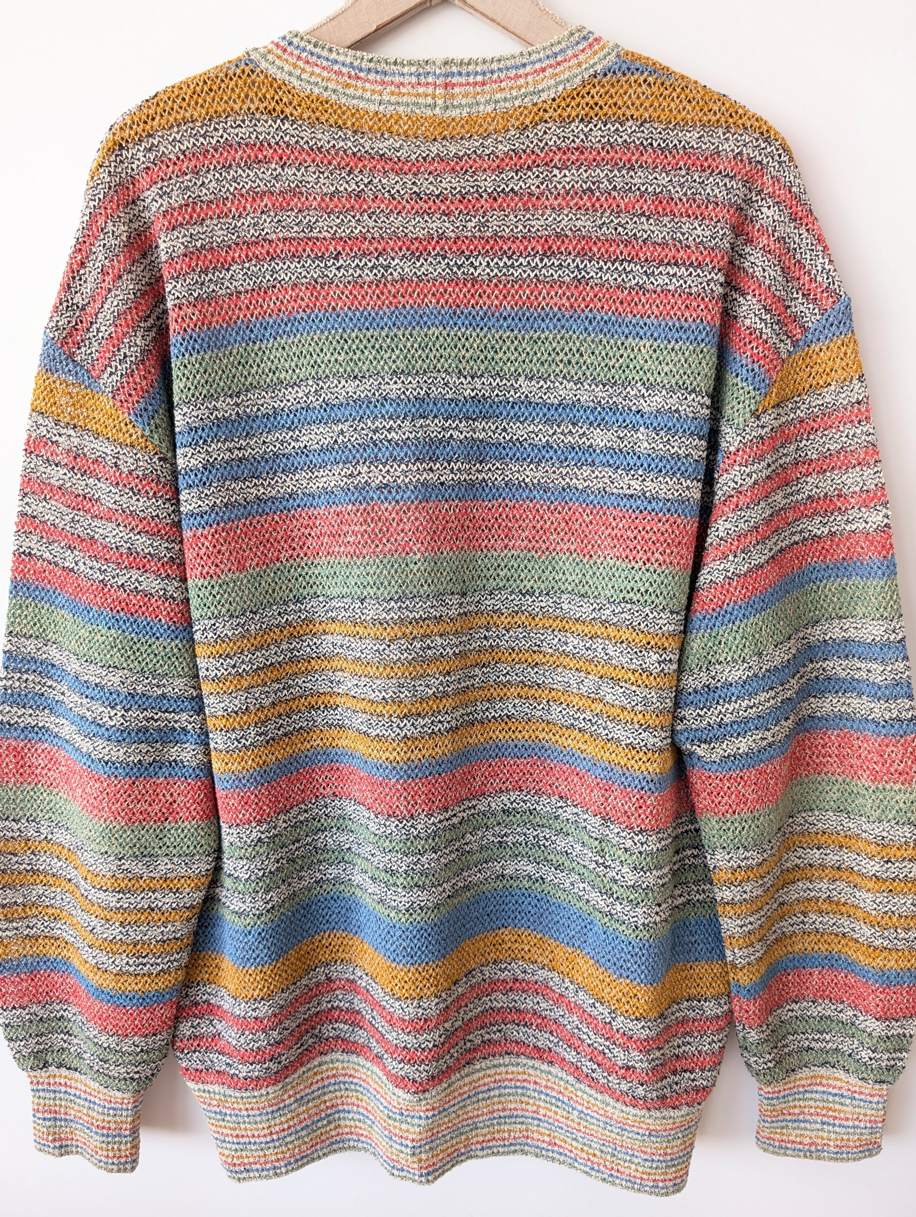*Missoni* Pullover Leinen Strick Blockstreifen (XL)