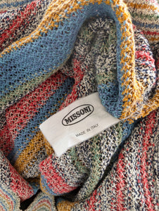 *Missoni* Pullover Leinen Strick Blockstreifen (XL)