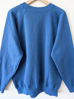 Lade das Bild in den Galerie-Viewer, Sweater 90s Teddy Print USA Blau (XL)
