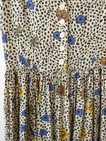 Lade das Bild in den Galerie-Viewer, Kleid 80s Leo &amp; Schwalben Print Paris (M)
