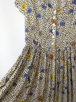 Lade das Bild in den Galerie-Viewer, Kleid 80s Leo &amp; Schwalben Print Paris (M)

