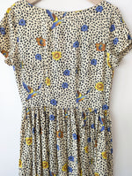 Lade das Bild in den Galerie-Viewer, Kleid 80s Leo &amp; Schwalben Print Paris (M)
