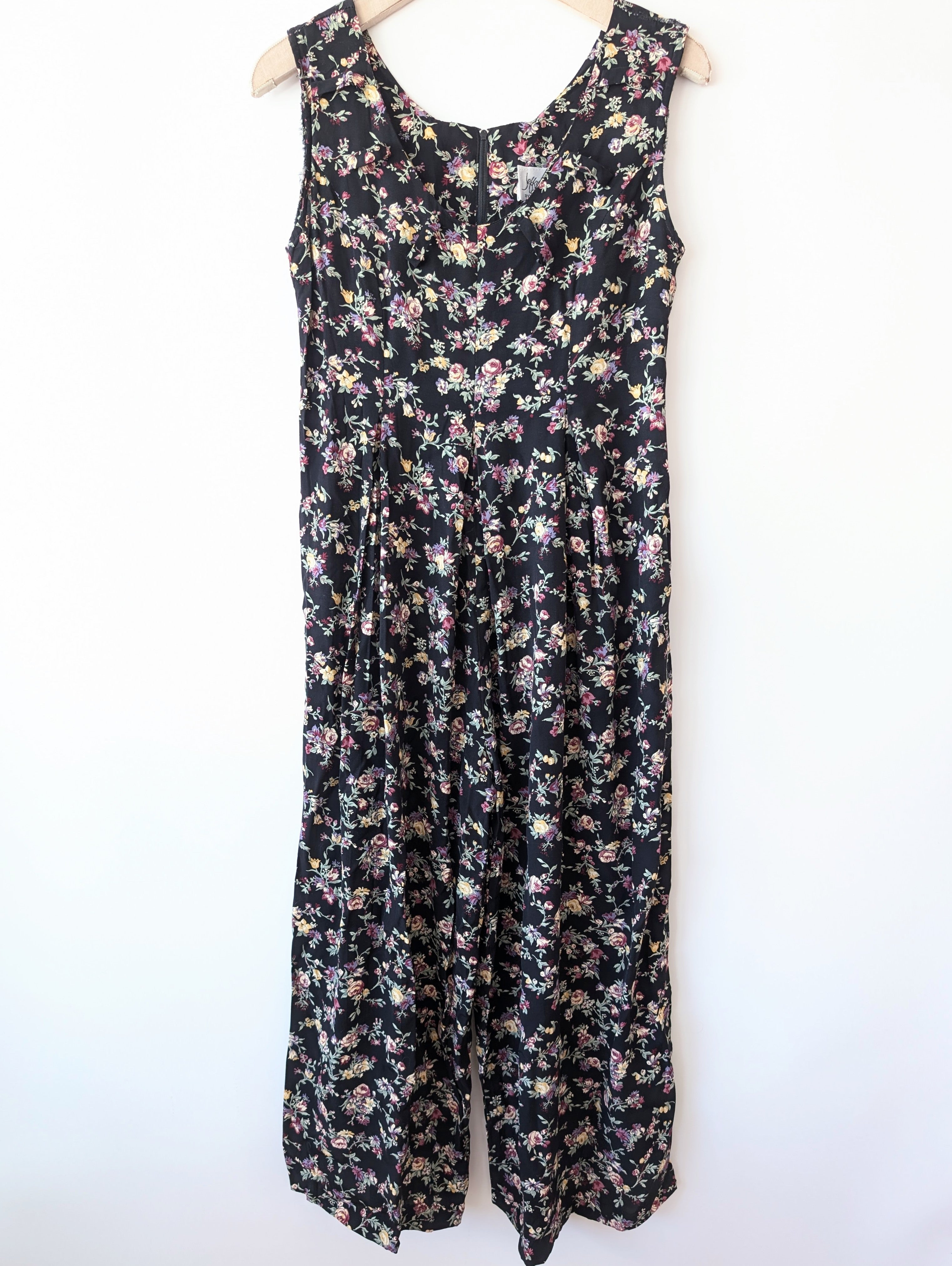 Jumpsuit Wideleg 80s Blümchen Print (M)