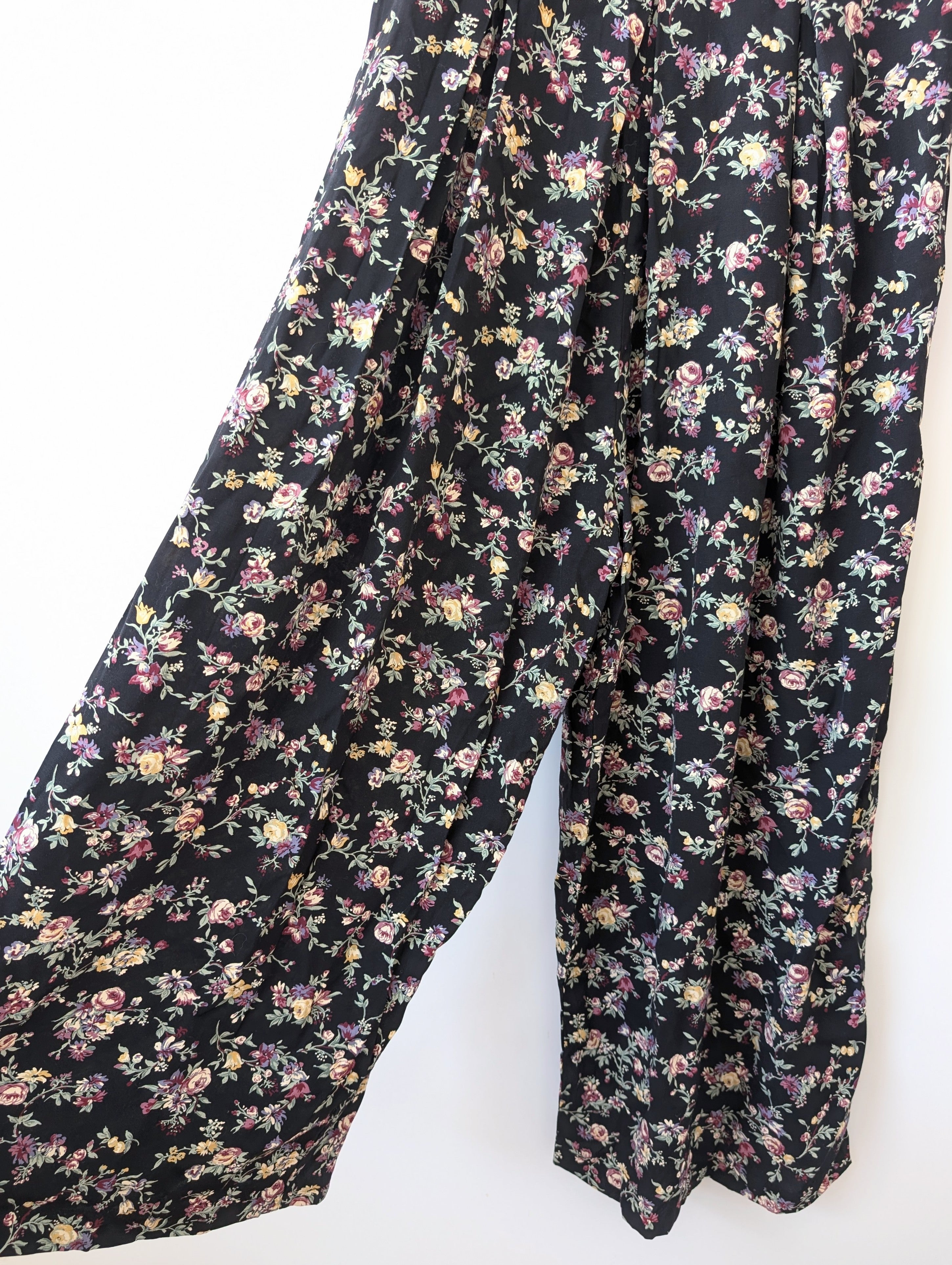 Jumpsuit Wideleg 80s Blümchen Print (M)