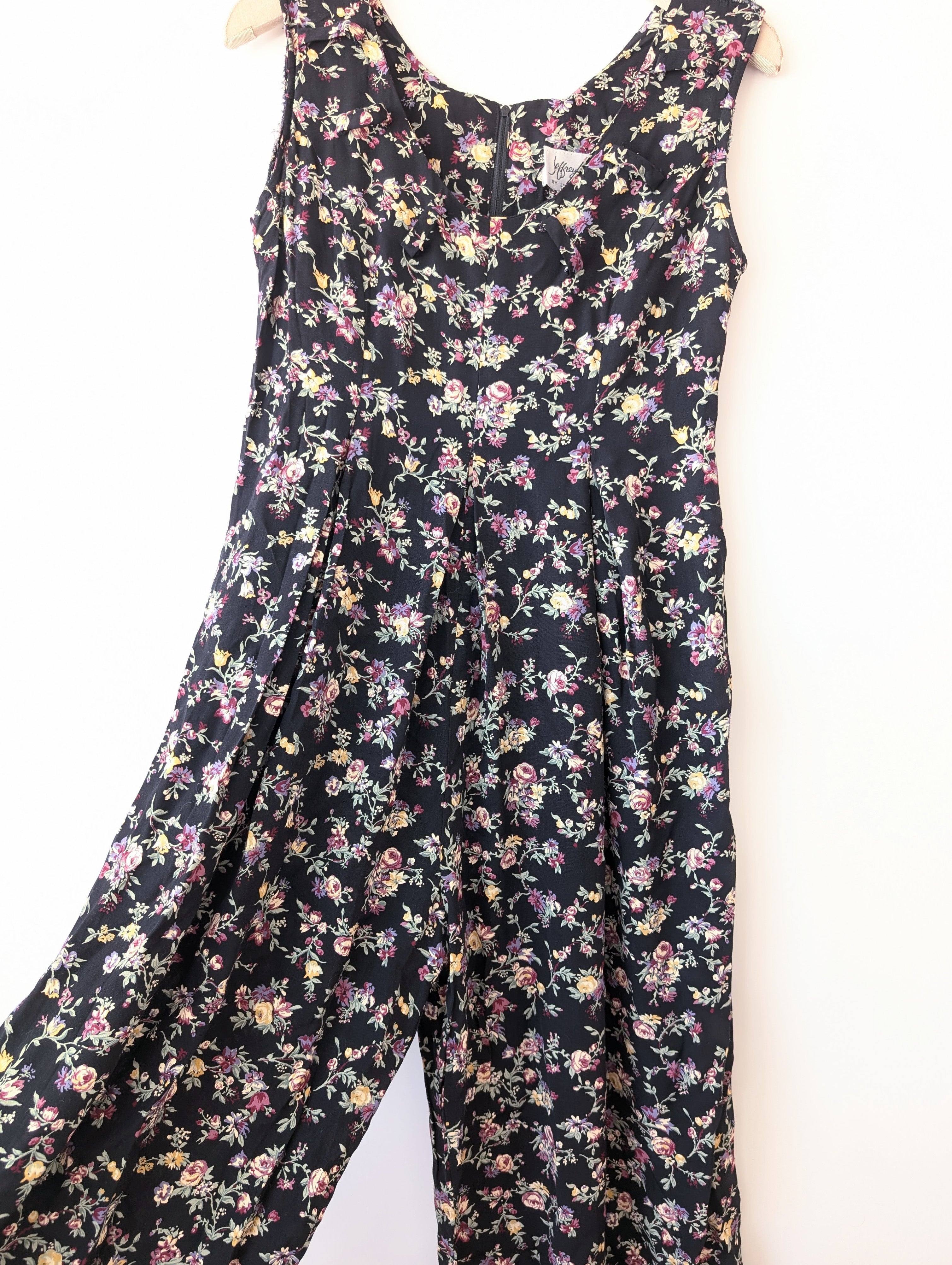 Jumpsuit Wideleg 80s Blümchen Print (M)