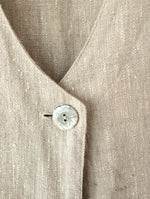 Lade das Bild in den Galerie-Viewer, *Leinen* Long Weste Natur (One Size)
