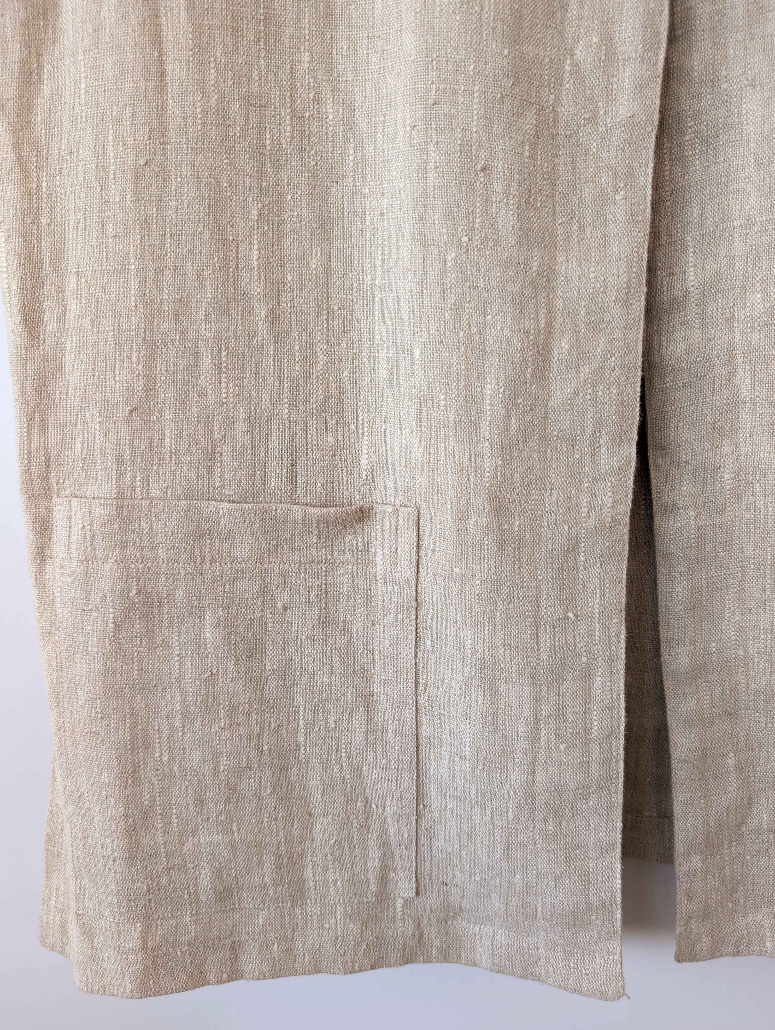 *Leinen* Long Weste Natur (One Size)