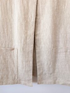 *Leinen* Long Weste Natur (One Size)