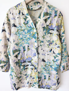 Blazer Leinen Wildblumen Print Pastell (L)