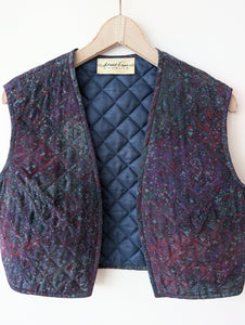 *Seide* Weste Cropped Psychdelic Print (M-L)