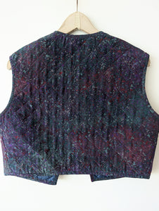 *Seide* Weste Cropped Psychdelic Print (M-L)