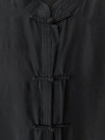 Lade das Bild in den Galerie-Viewer, *Seide* Kimono Bluse Anthrazit Schwarz (XL)
