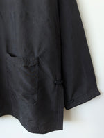 Lade das Bild in den Galerie-Viewer, *Seide* Kimono Bluse Anthrazit Schwarz (XL)
