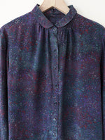 Lade das Bild in den Galerie-Viewer, *Seide* Bluse 80s Psychdelic Print Schleife (M-L)
