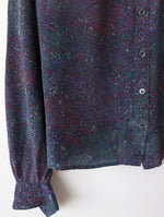 Lade das Bild in den Galerie-Viewer, *Seide* Bluse 80s Psychdelic Print Schleife (M-L)
