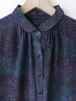 Lade das Bild in den Galerie-Viewer, *Seide* Bluse 80s Psychdelic Print Schleife (M-L)
