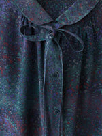 Lade das Bild in den Galerie-Viewer, *Seide* Bluse 80s Psychdelic Print Schleife (M-L)
