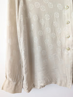 Lade das Bild in den Galerie-Viewer, *Escada* Bluse Seide Blumen Logo Stick (M)
