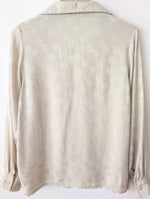 Lade das Bild in den Galerie-Viewer, *Escada* Bluse Seide Blumen Logo Stick (M)
