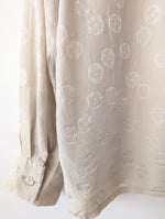 Lade das Bild in den Galerie-Viewer, *Escada* Bluse Seide Blumen Logo Stick (M)
