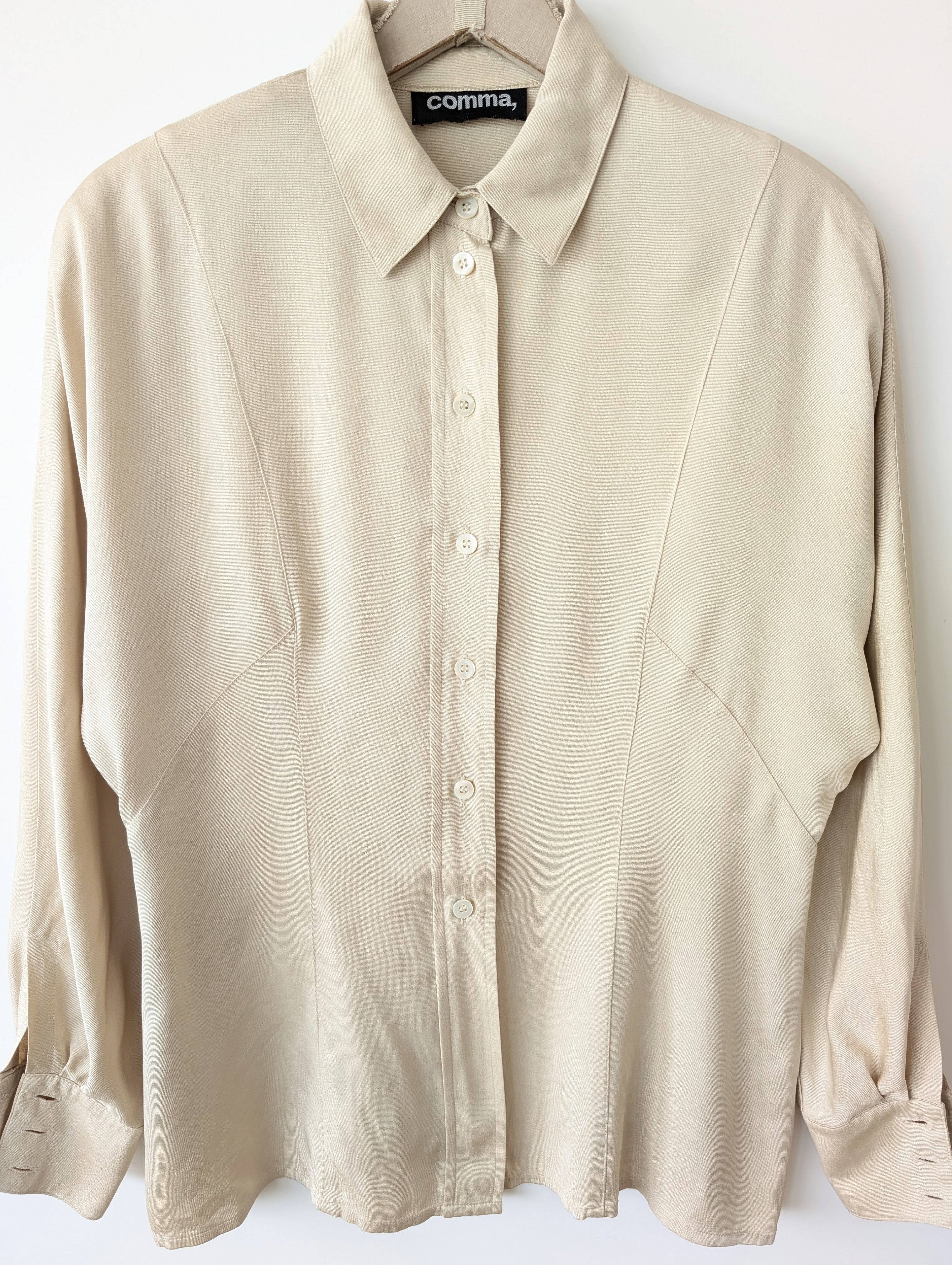 *Seide* Bluse Premium Basic Champagner (M-L)