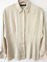 Lade das Bild in den Galerie-Viewer, *Seide* Bluse Premium Basic Champagner (M-L)
