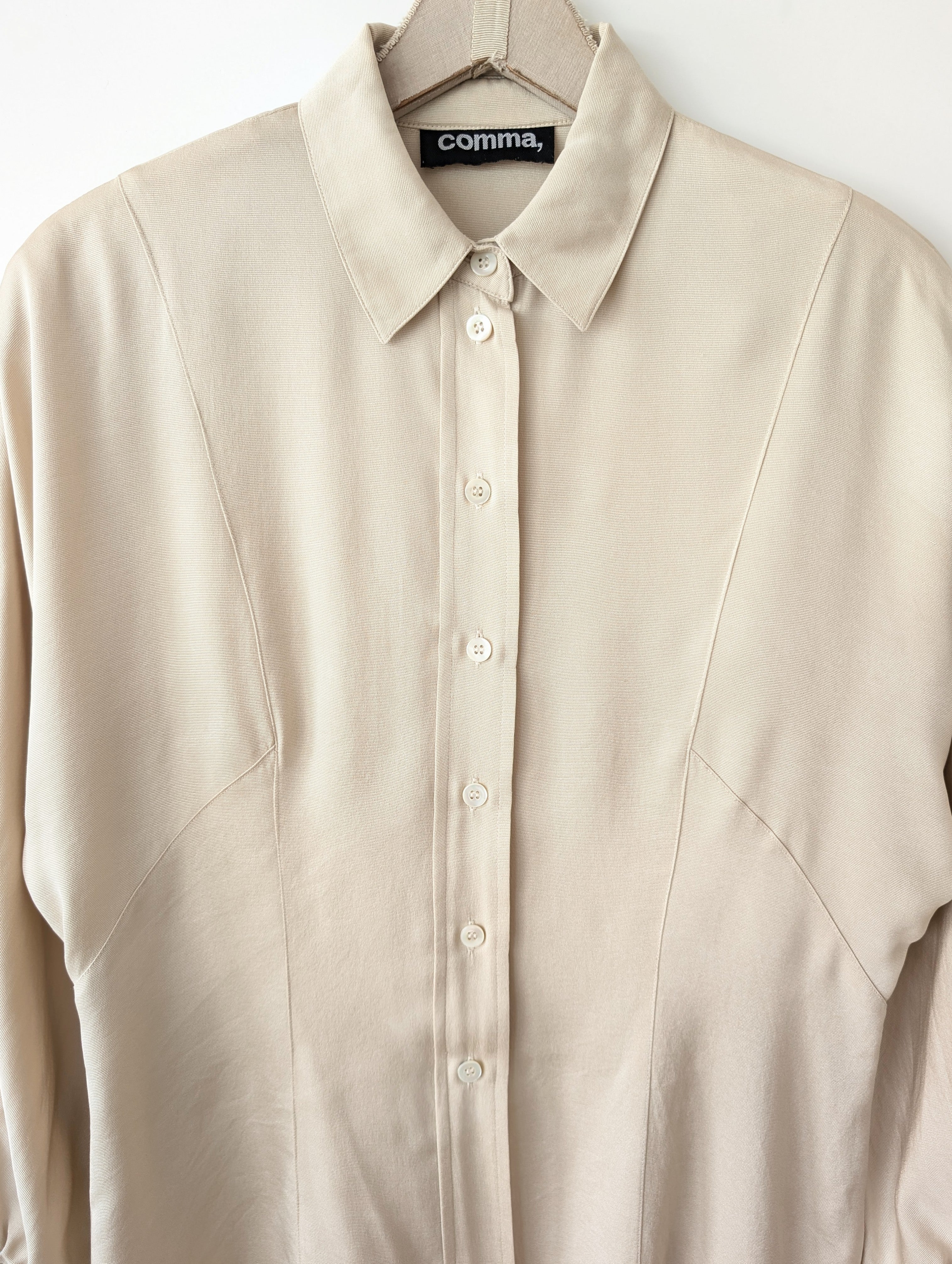 *Seide* Bluse Premium Basic Champagner (M-L)