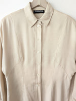 Lade das Bild in den Galerie-Viewer, *Seide* Bluse Premium Basic Champagner (M-L)
