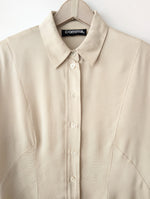 Lade das Bild in den Galerie-Viewer, *Seide* Bluse Premium Basic Champagner (M-L)
