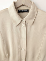 Lade das Bild in den Galerie-Viewer, *Seide* Bluse Premium Basic Champagner (M-L)

