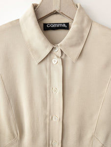 *Seide* Bluse Premium Basic Champagner (M-L)