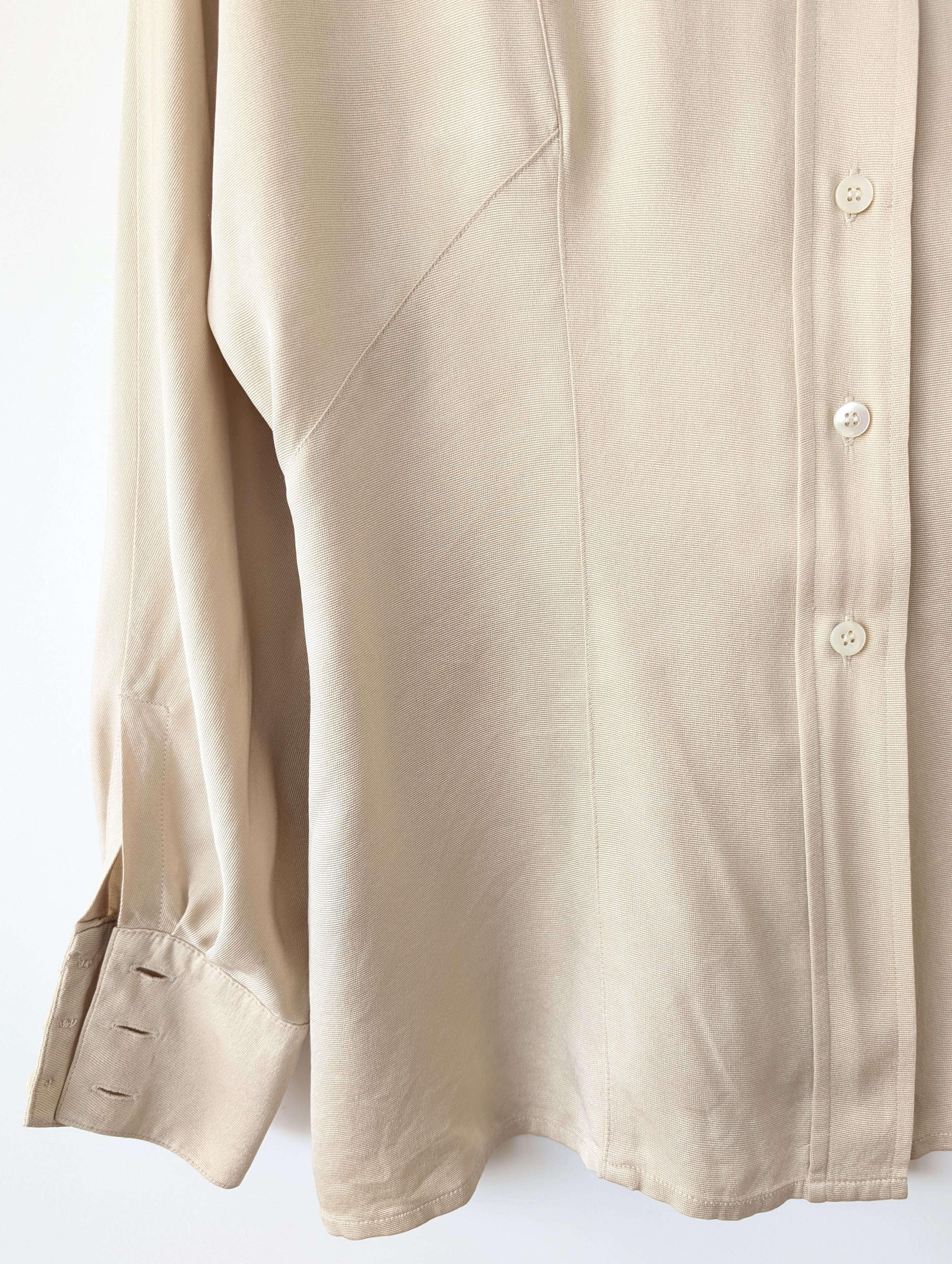 *Seide* Bluse Premium Basic Champagner (M-L)